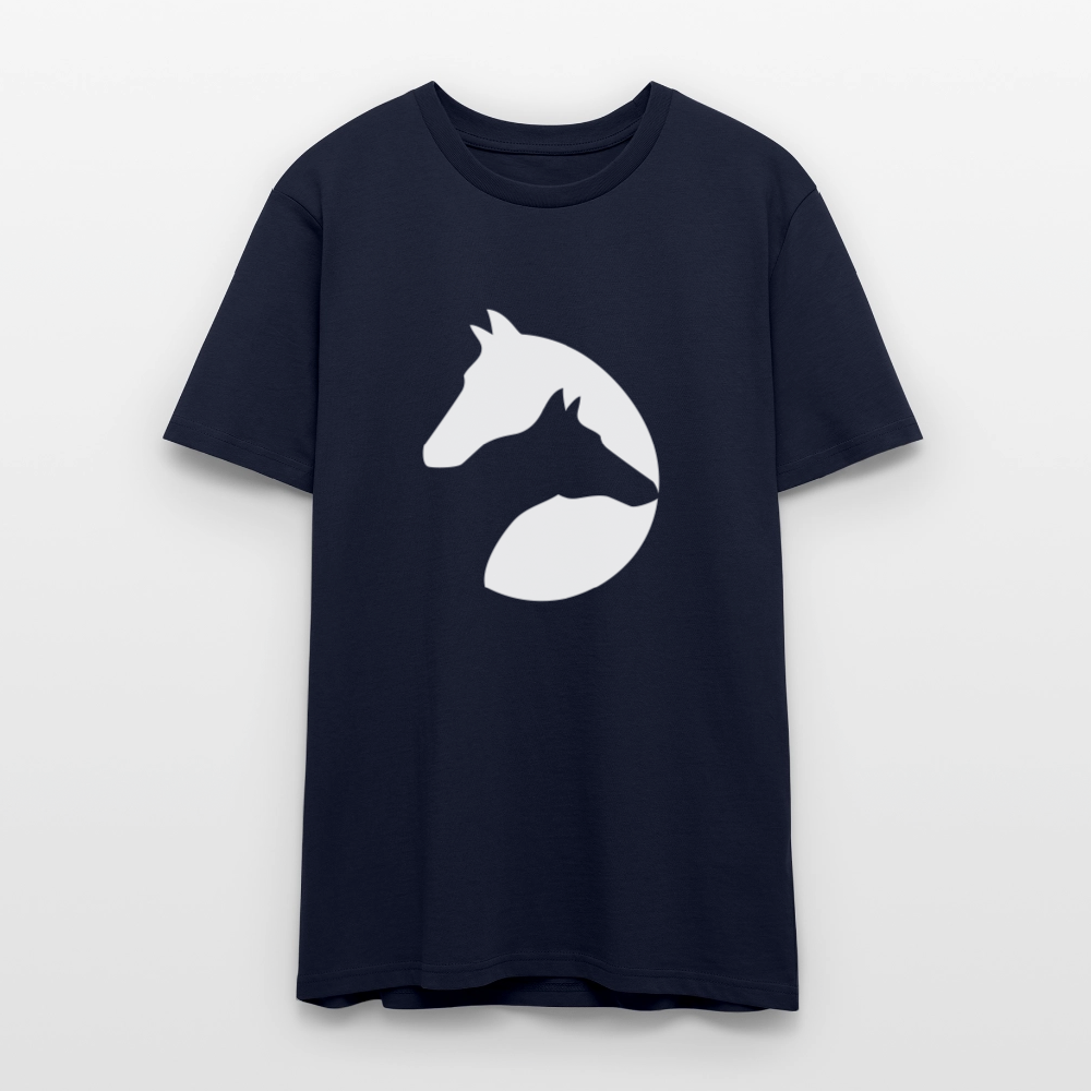 🐴✨ Majestic Spirit Unisex Organic T-Shirt – Horse Head Graphic Tee 🌿🤠 - french navy