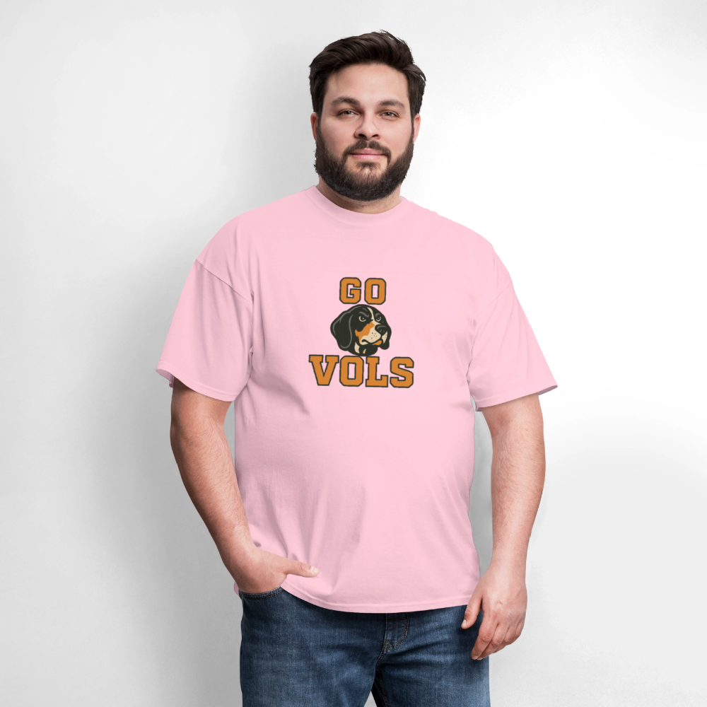 🧡🐾 “GO VOLS” Unisex T-Shirt Featuring Smokey the Dog 🐶🏈🔥 Big Orange Pride! 🍊 - pink