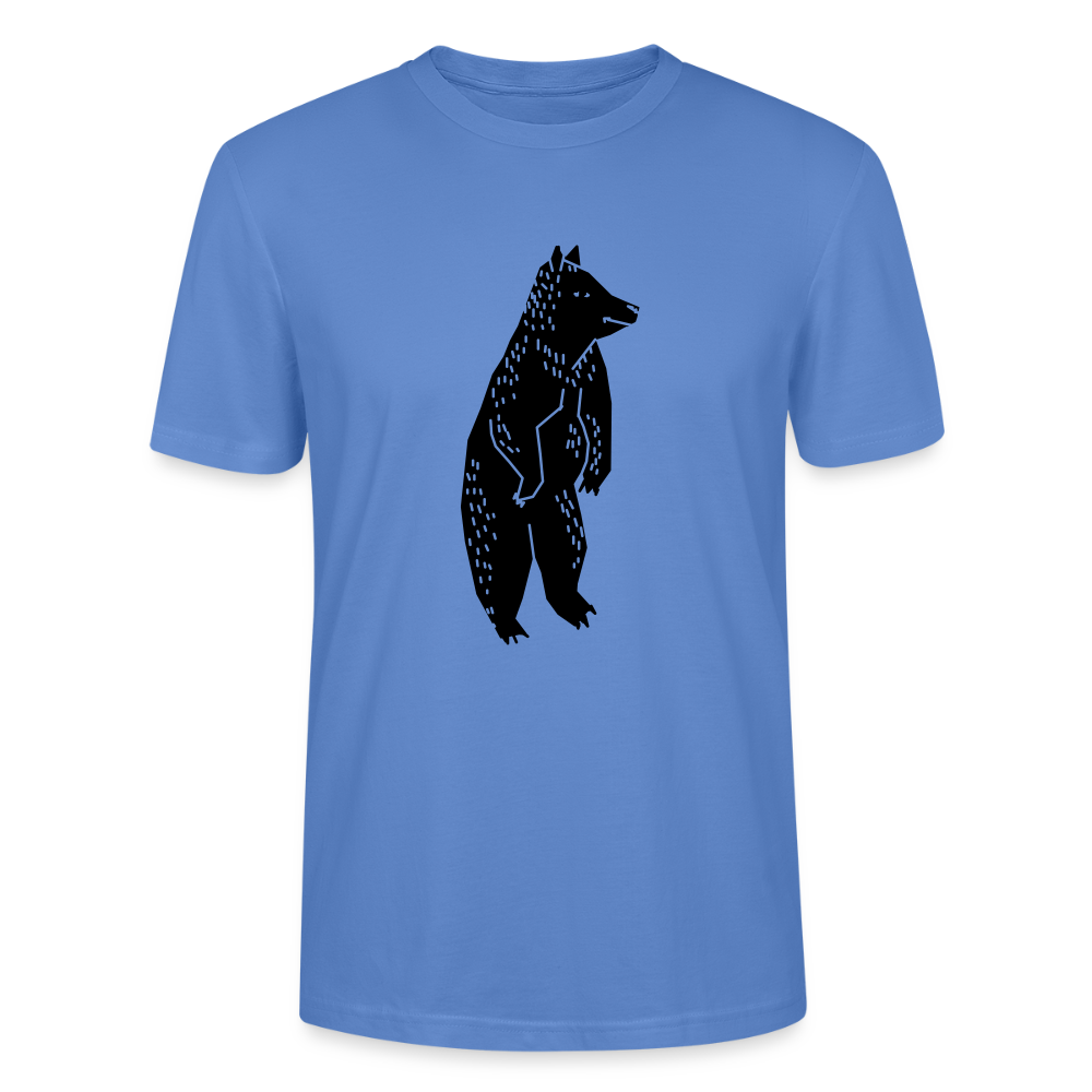 🐻💪 Majestic Bear Unisex Organic T-Shirt – Stand Tall Graphic Tee 🌿✨ - bright blue