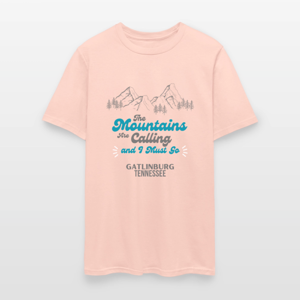 🏔️🌲 “The Mountains Are Calling and I Must Go” Unisex T-Shirt – Gatlinburg, TN 🌄✨ Adventure Awaits! 💚 - blush pink 