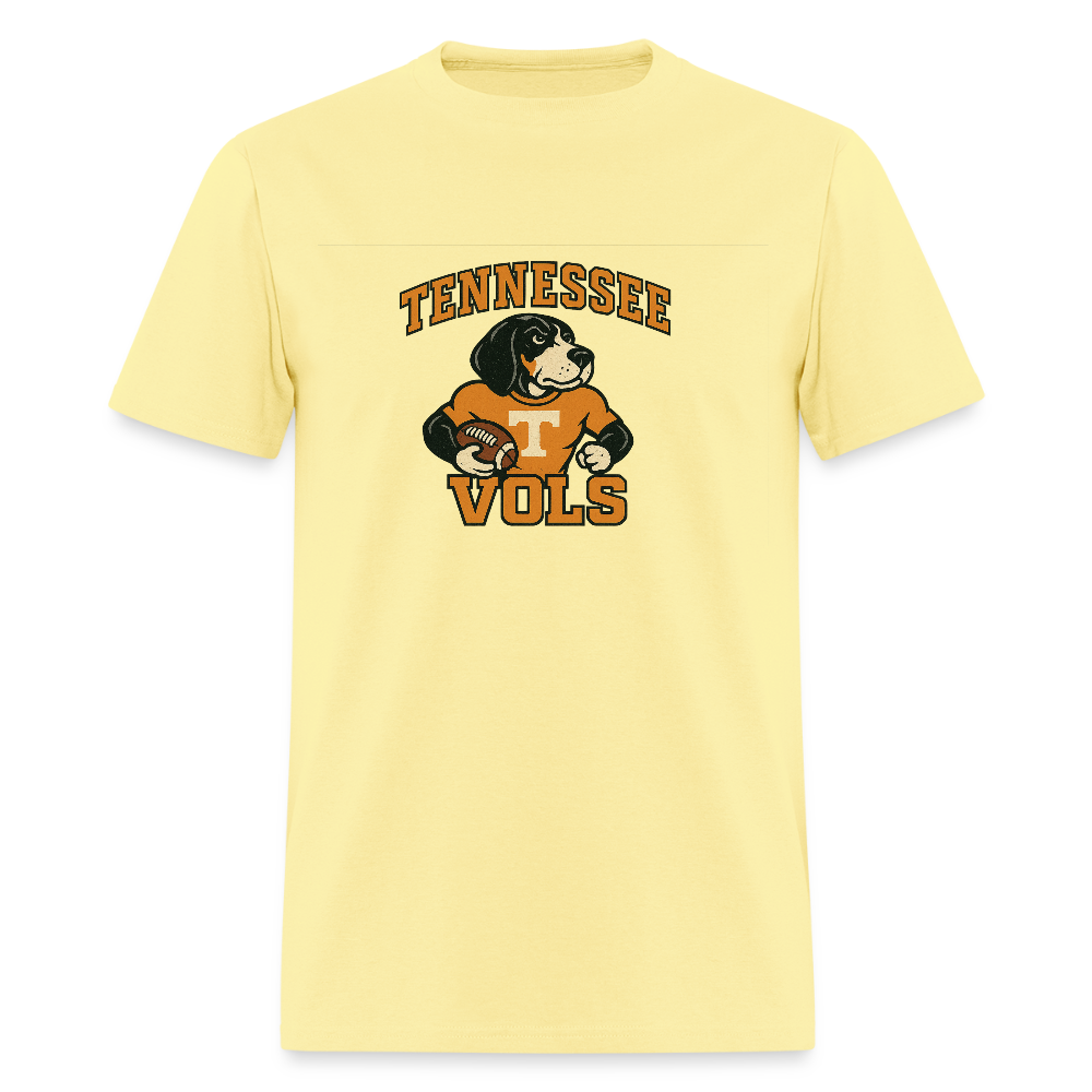 🧡🐾 “Tennessee Vols Football” Unisex T-Shirt Featuring Smokey the Dog 🏈🔥 Big Orange Game Day Vibes! 🍊 - cornsilk