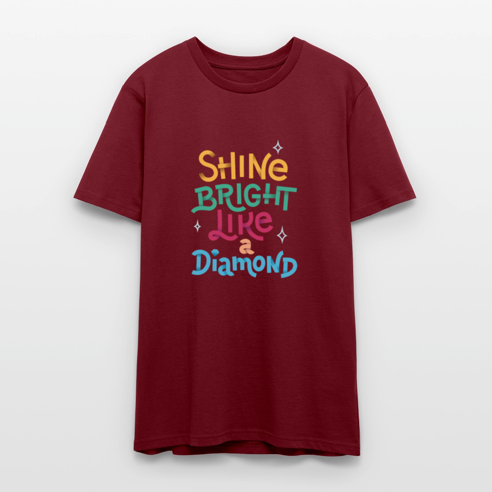 💎✨ Shine Bright Like A Diamond Unisex Organic T-Shirt – Sparkle with Confidence! 🌟👕 - burgundy
