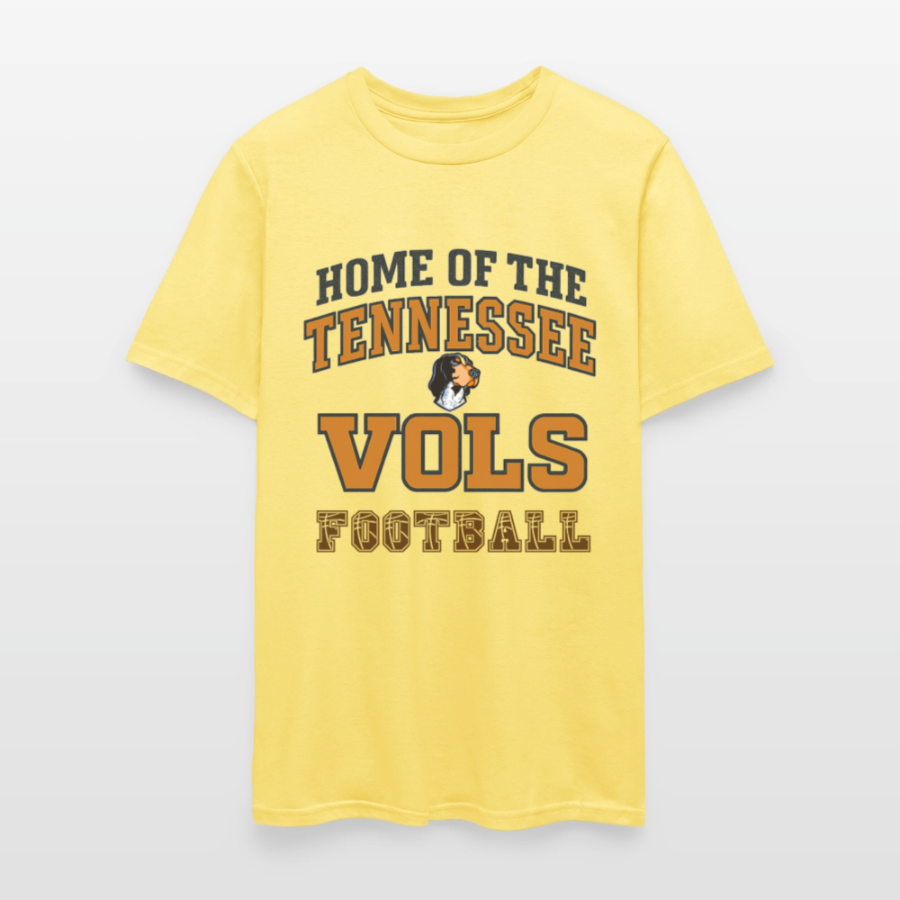 🧡🏈 “Home of the Tennessee Vols Football” Unisex T-Shirt 🍊🔥 Big Orange Spirit! 🤠💪 - cornsilk