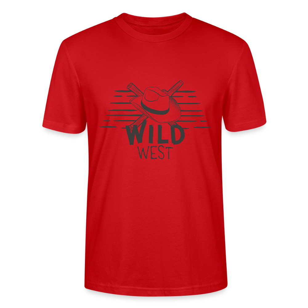 🤠🌵 Wild West Unisex Organic T-Shirt – Adventure Awaits! 🌿✨ - red