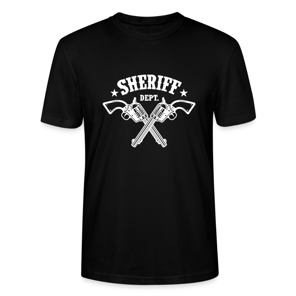 🤠🔫 Sheriff Department Unisex Organic T-Shirt – Bold Western Graphic Tee 🌿✨ - black