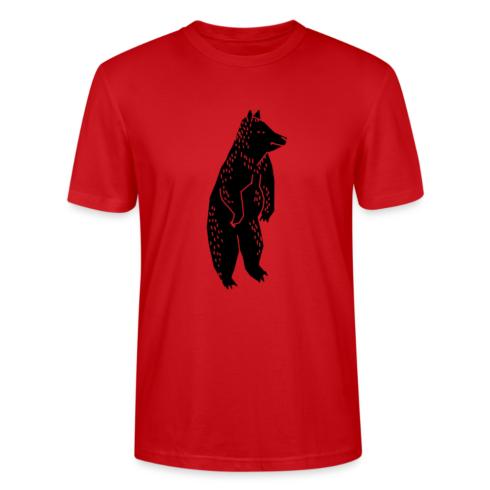 🐻💪 Majestic Bear Unisex Organic T-Shirt – Stand Tall Graphic Tee 🌿✨ - red