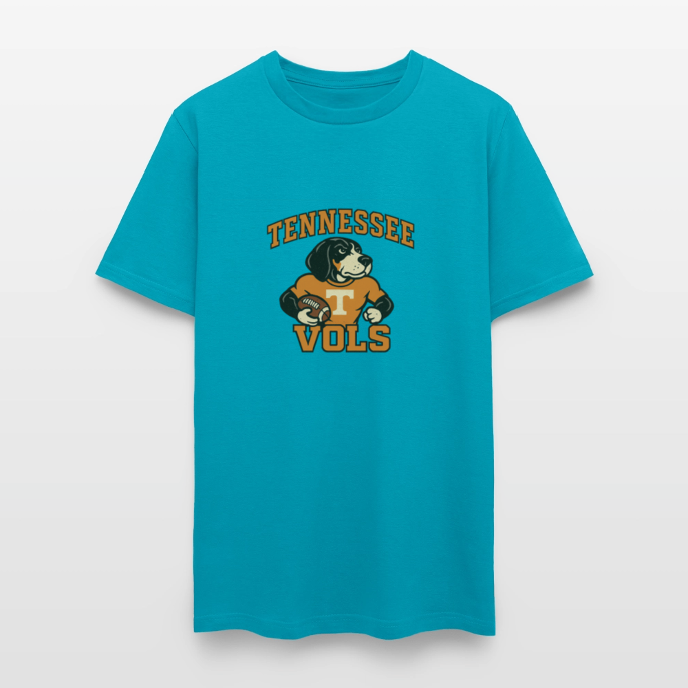 🧡🐾 “Tennessee Vols Football” Unisex T-Shirt Featuring Smokey the Dog 🏈🔥 Big Orange Game Day Vibes! 🍊 - turquoise
