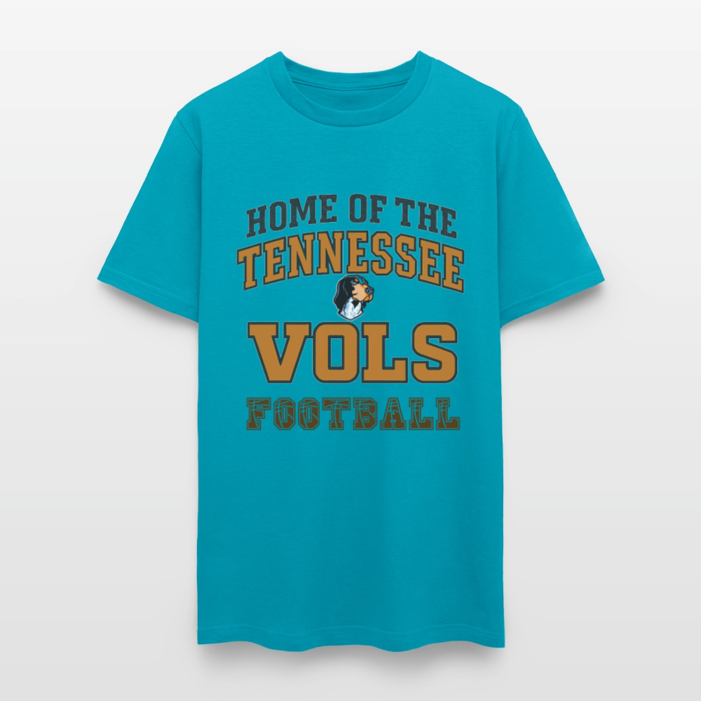🧡🏈 “Home of the Tennessee Vols Football” Unisex T-Shirt 🍊🔥 Big Orange Spirit! 🤠💪 - turquoise