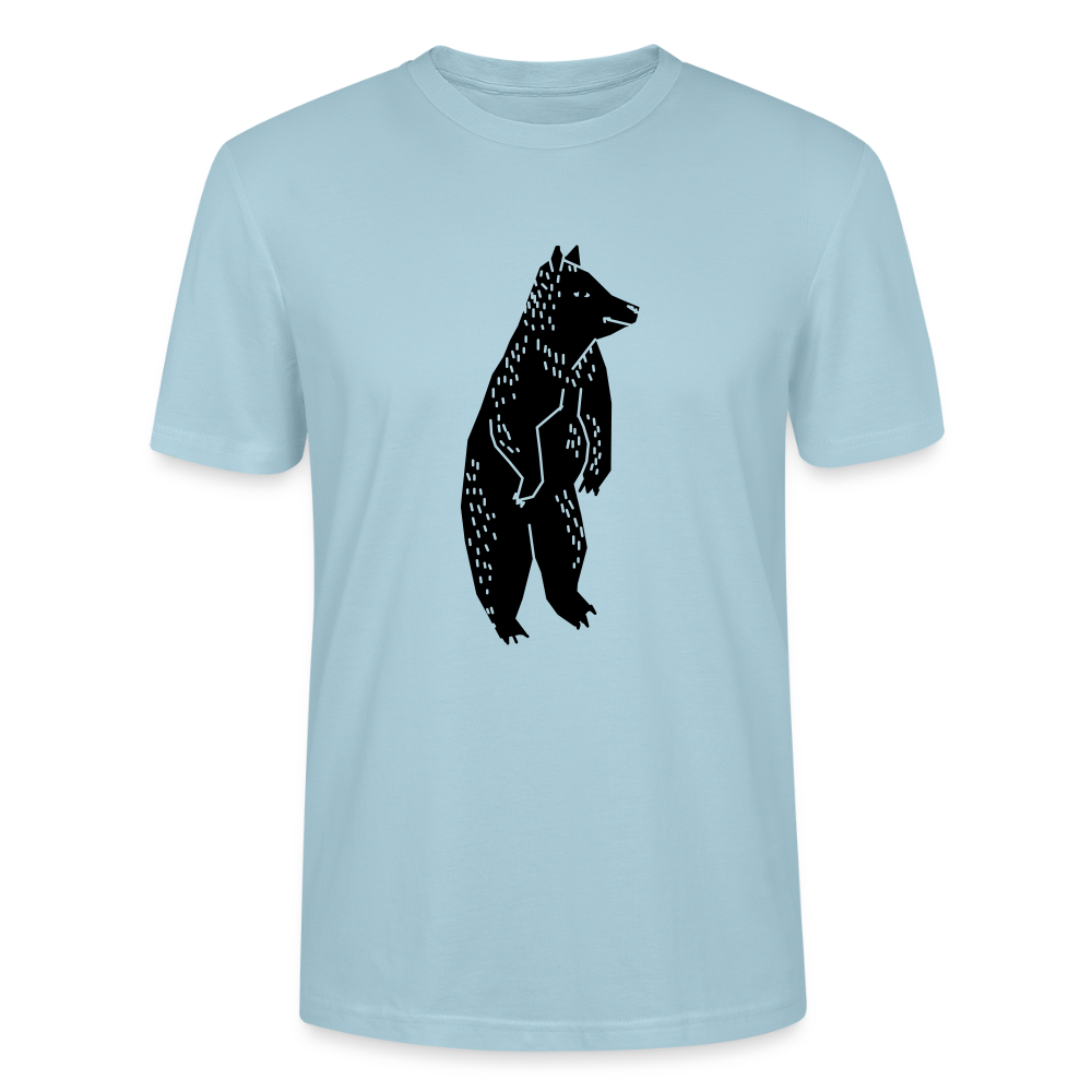 🐻💪 Majestic Bear Unisex Organic T-Shirt – Stand Tall Graphic Tee 🌿✨ - sky blue