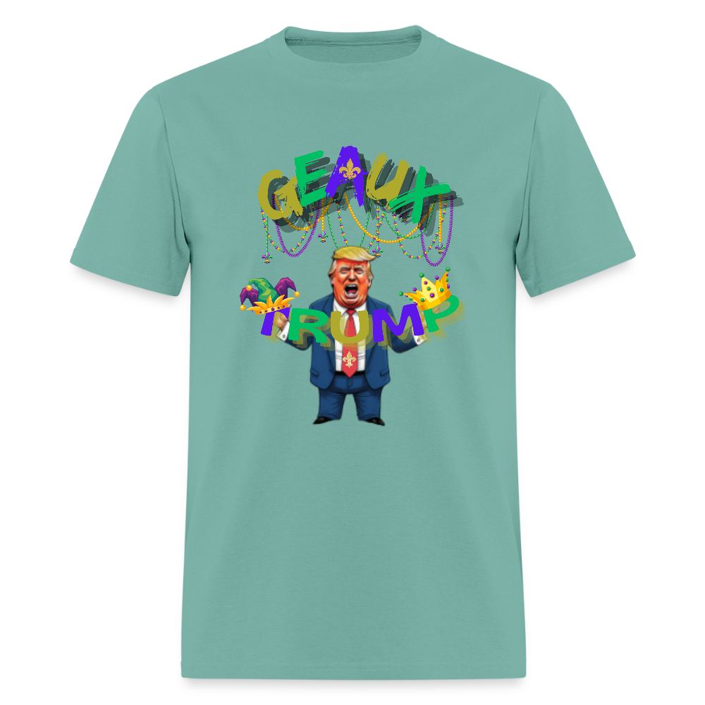 🇺🇸🔥 “Geaux Trump” Unisex T-Shirt 🧡💪 Bold • Patriotic • Statement Tee 🏛️✨ - aquatic