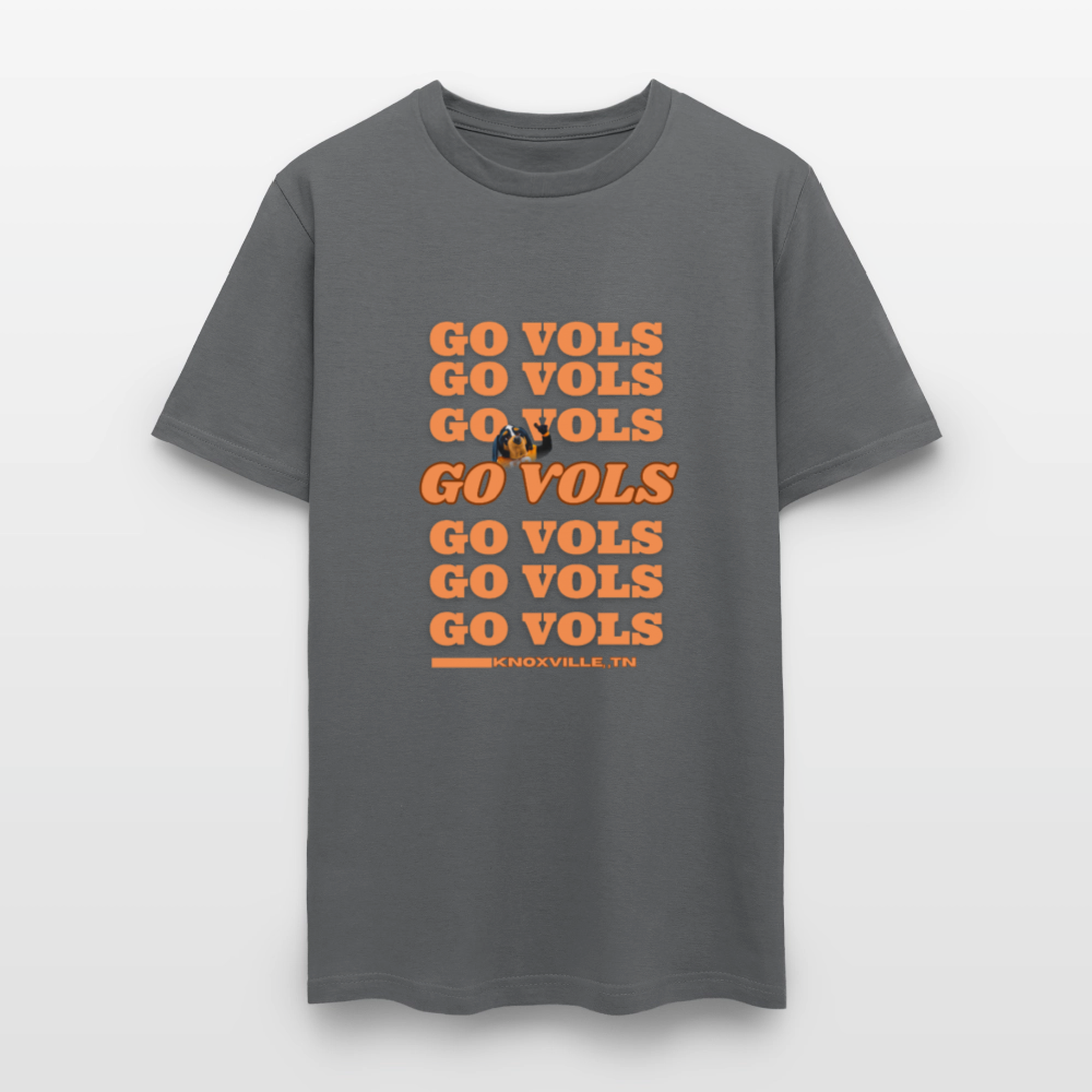 🧡🏈 Go Big Orange! Unisex “GO VOLS” T-Shirt 🤍🔥 - charcoal