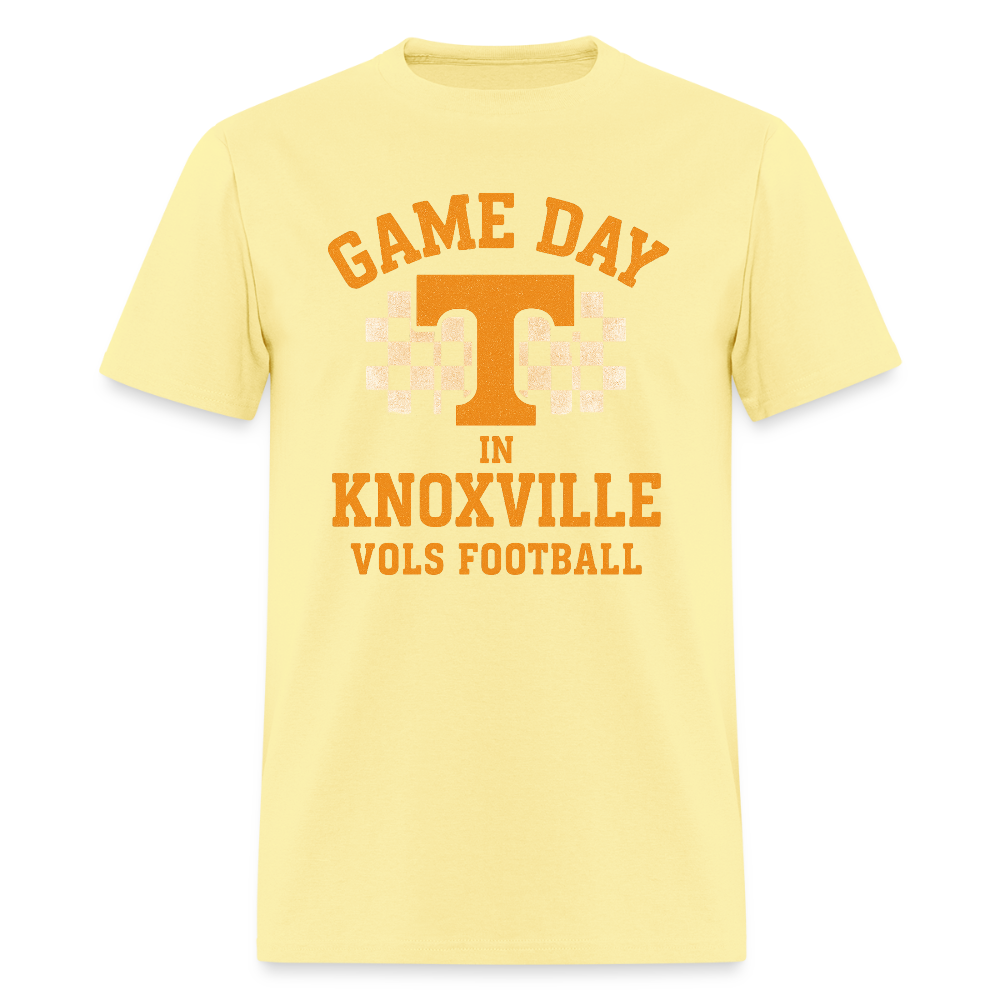 🏈🍊 “Game Day in Knoxville” Unisex T-Shirt 🤠🔥 Go Vols! Big Orange Energy! 🧡💪 - cornsilk