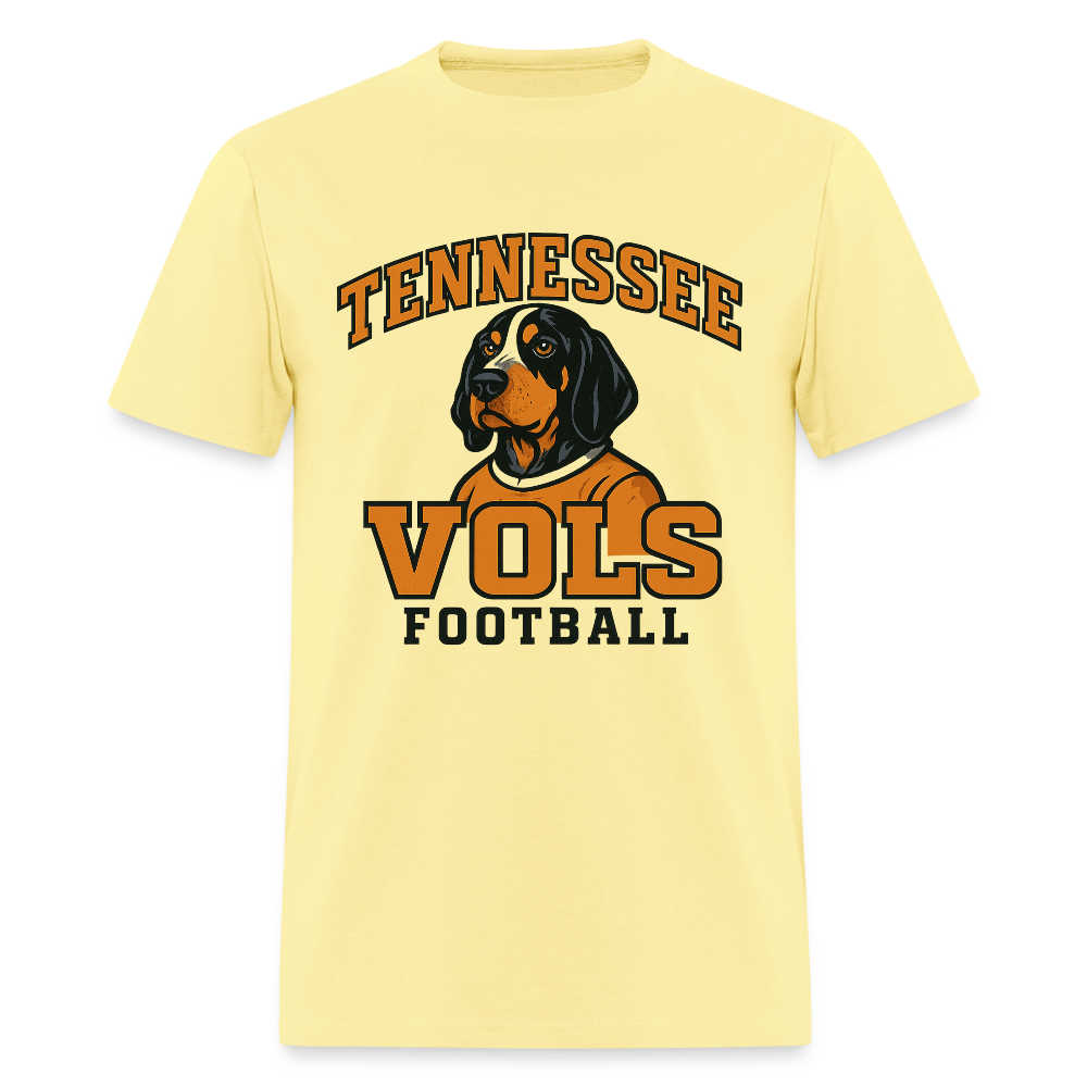 🧡🐾 “Tennessee Vols Football” Unisex T-Shirt with Smokey the Dog 🏈🔥 Big Orange Spirit! 🍊 - cornsilk