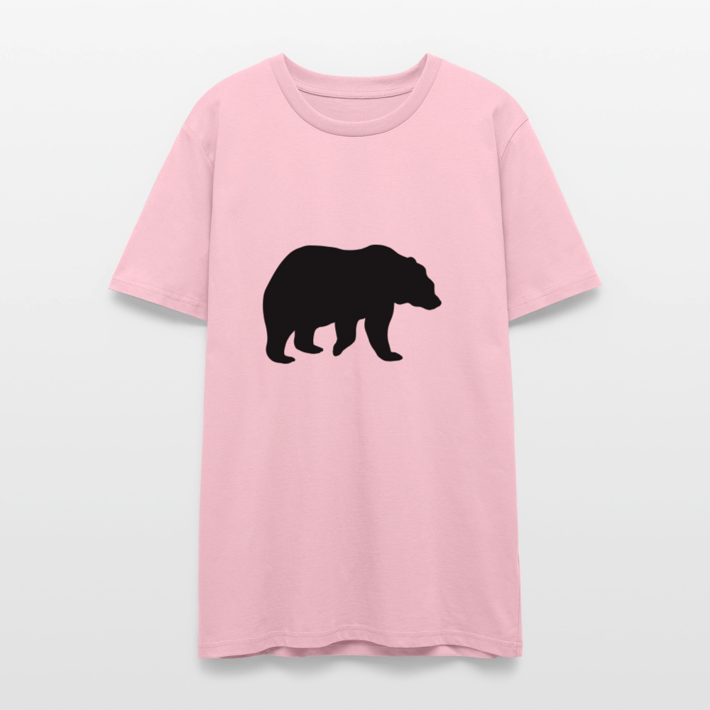 🐻🖤 Fierce & Wild Unisex Organic T-Shirt – Black Bear Graphic Tee 🌿✨ - pale pink