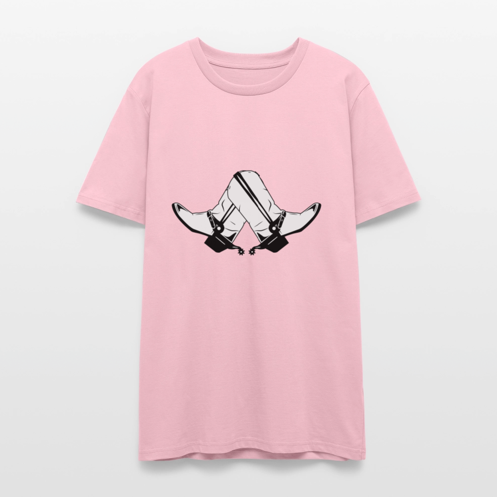 🤠👢 Step Into Style! Cowboy & Cowgirl Boots Unisex Organic T-Shirt 🌿✨ - pale pink