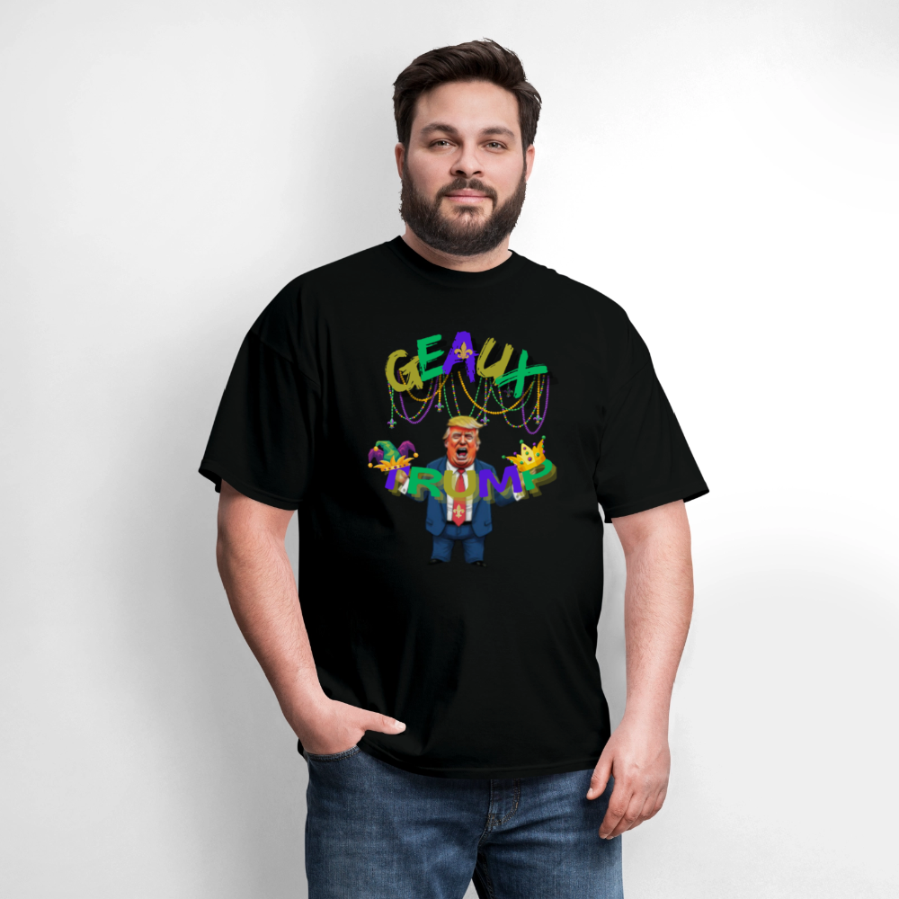 🇺🇸🔥 “Geaux Trump” Unisex T-Shirt 🧡💪 Bold • Patriotic • Statement Tee 🏛️✨ - black
