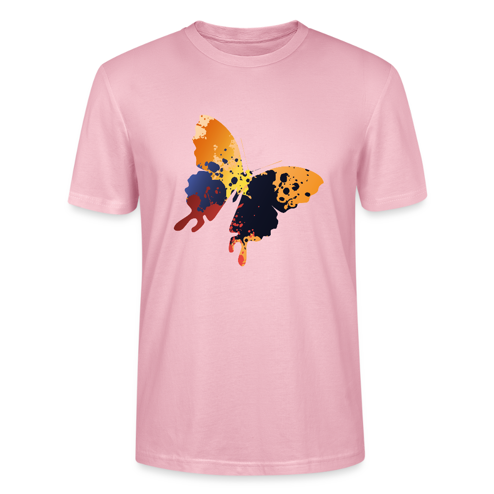 🦋🎨 Colorful & Free Unisex Organic T-Shirt – Painted Butterfly Graphic 🌿✨ - pale pink