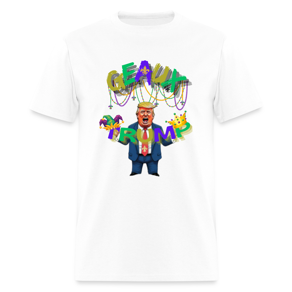 🇺🇸🔥 “Geaux Trump” Unisex T-Shirt 🧡💪 Bold • Patriotic • Statement Tee 🏛️✨ - white