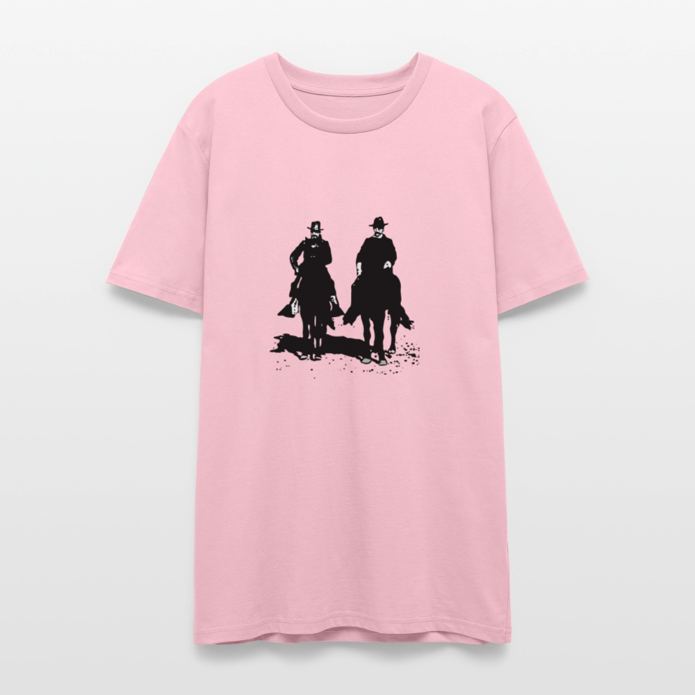 🐎✨ Ride Free Unisex Organic T-Shirt – Horses in Motion Graphic Tee 🌿🤠 - pale pink