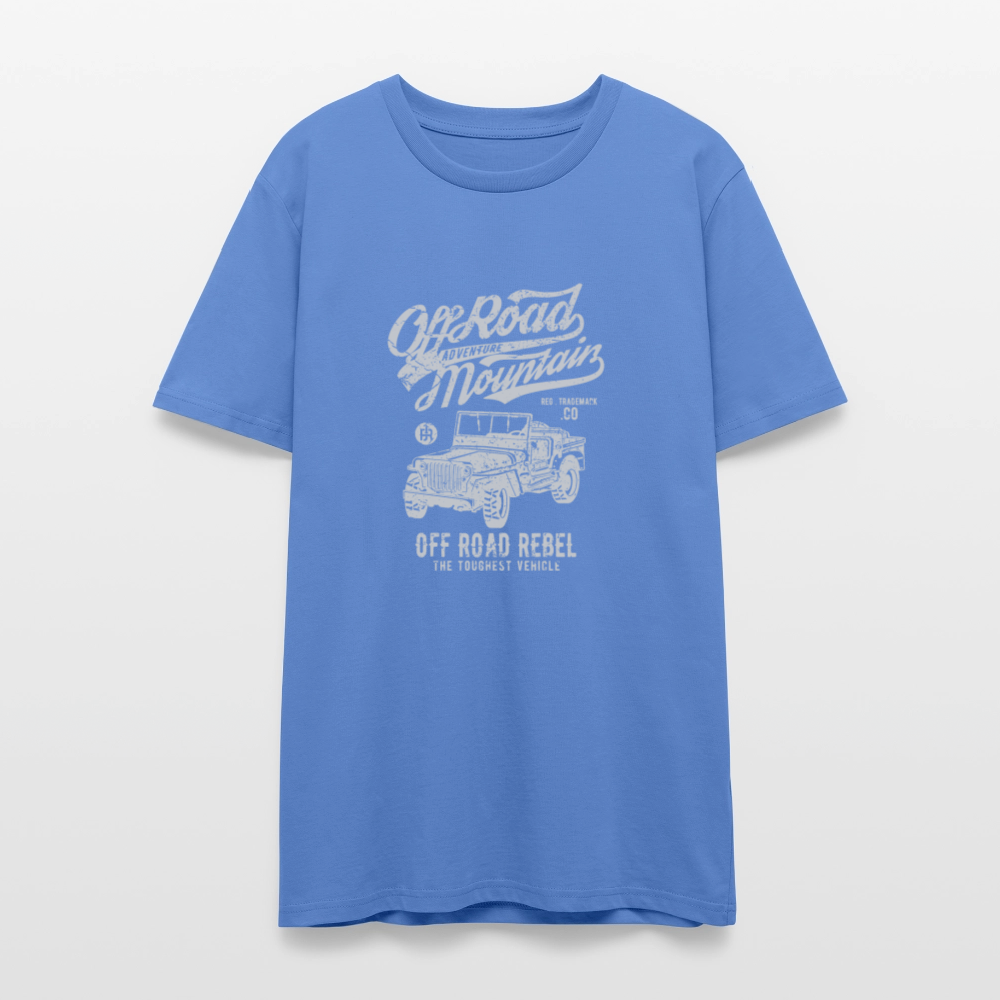 🏔️🚙 Off Road Mountain – Off Road Rebel Unisex Organic T-Shirt 🤠🌿 - bright blue