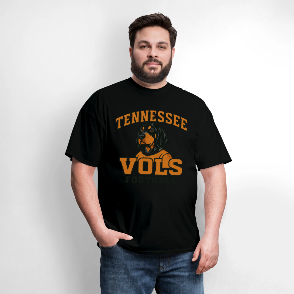 🧡🐾 “Tennessee Vols Football” Unisex T-Shirt with Smokey the Dog 🏈🔥 Big Orange Spirit! 🍊 - black