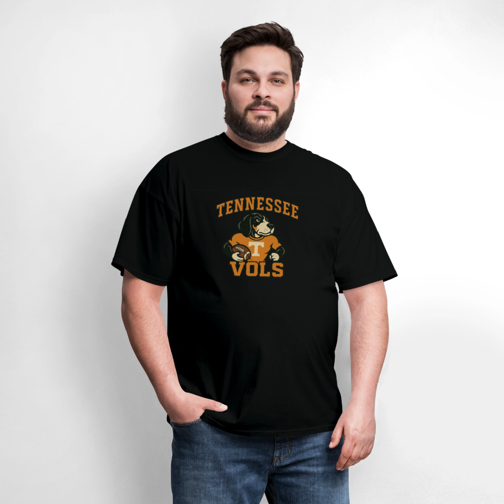 🧡🐾 “Tennessee Vols Football” Unisex T-Shirt Featuring Smokey the Dog 🏈🔥 Big Orange Game Day Vibes! 🍊 - black
