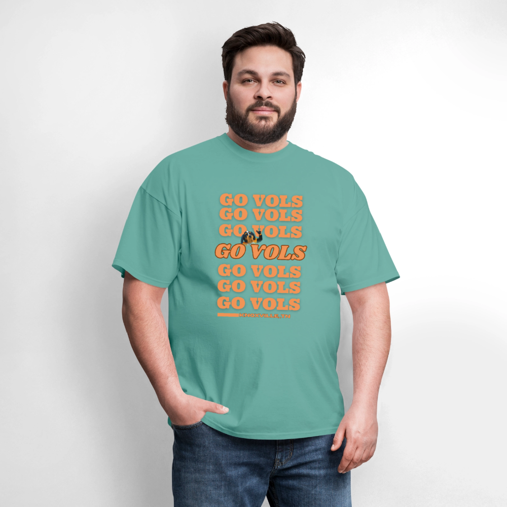 🧡🏈 Go Big Orange! Unisex “GO VOLS” T-Shirt 🤍🔥 - aquatic