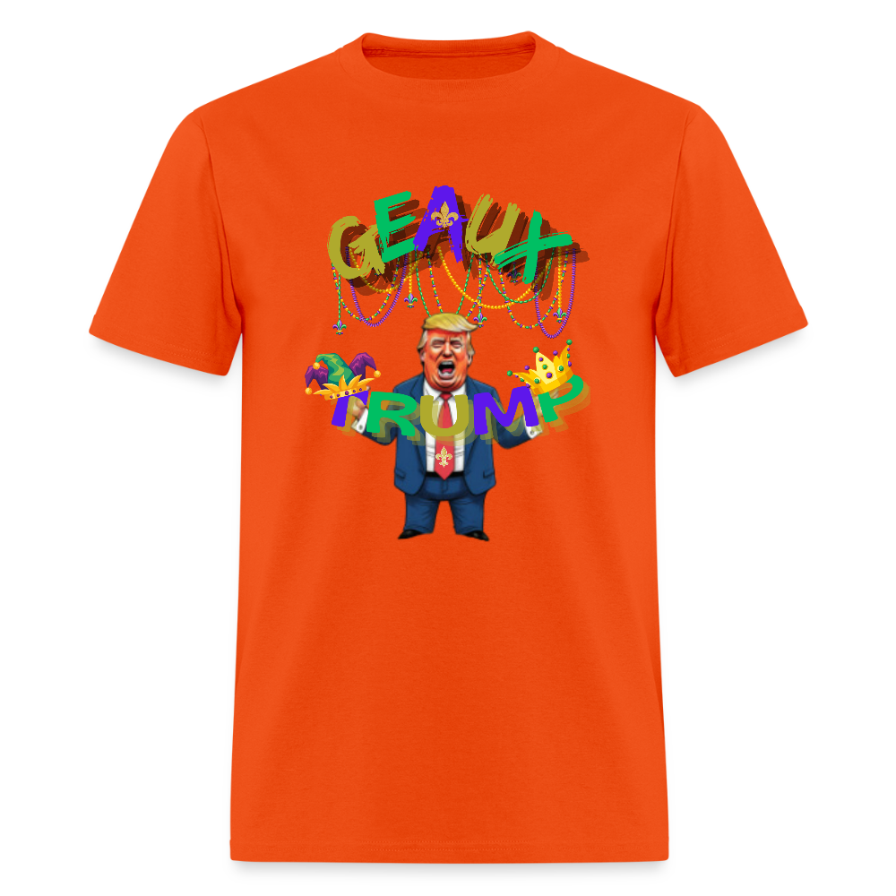 🇺🇸🔥 “Geaux Trump” Unisex T-Shirt 🧡💪 Bold • Patriotic • Statement Tee 🏛️✨ - orange
