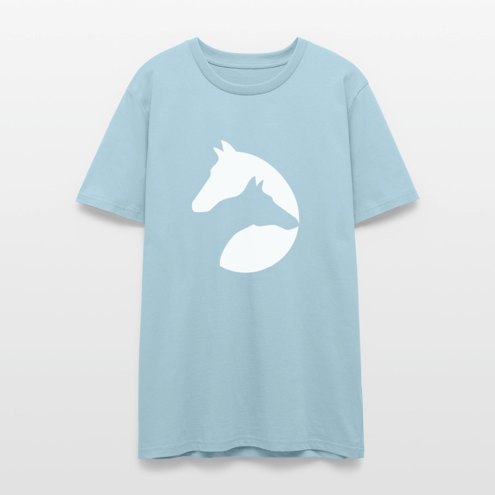 🐴✨ Majestic Spirit Unisex Organic T-Shirt – Horse Head Graphic Tee 🌿🤠 - sky blue