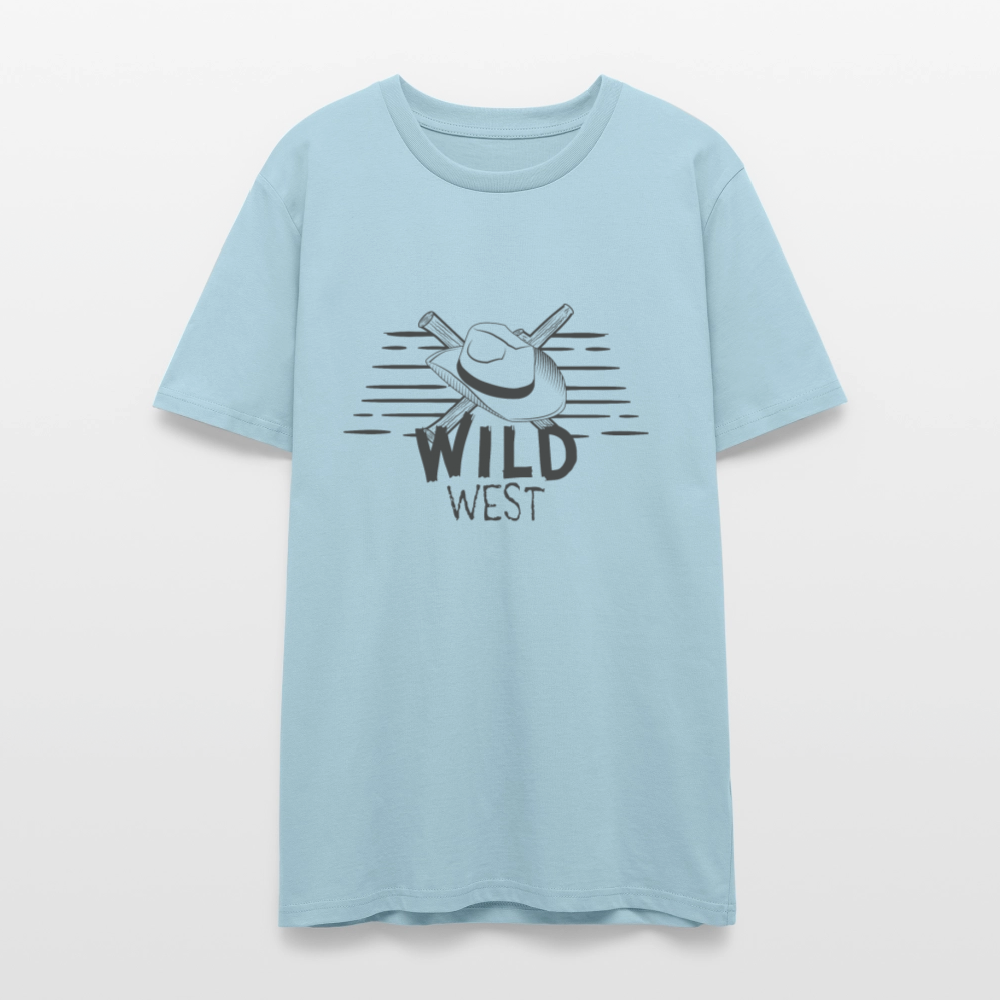 🤠🌵 Wild West Unisex Organic T-Shirt – Adventure Awaits! 🌿✨ - sky blue