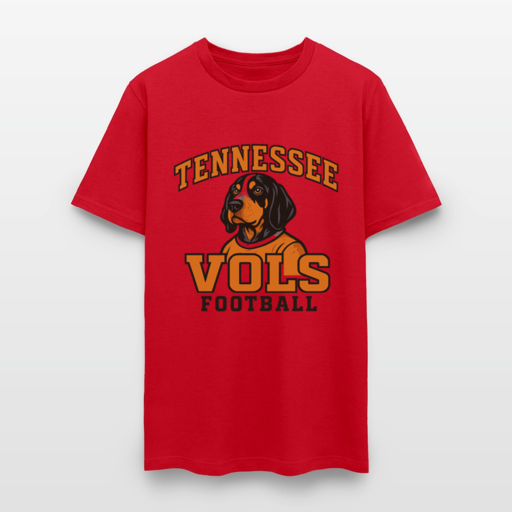 🧡🐾 “Tennessee Vols Football” Unisex T-Shirt with Smokey the Dog 🏈🔥 Big Orange Spirit! 🍊 - red