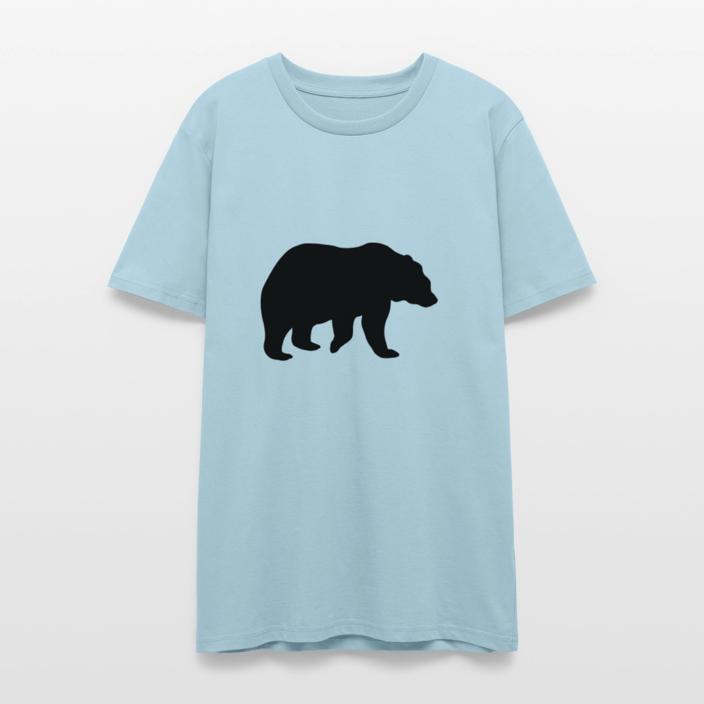 🐻🖤 Fierce & Wild Unisex Organic T-Shirt – Black Bear Graphic Tee 🌿✨ - sky blue
