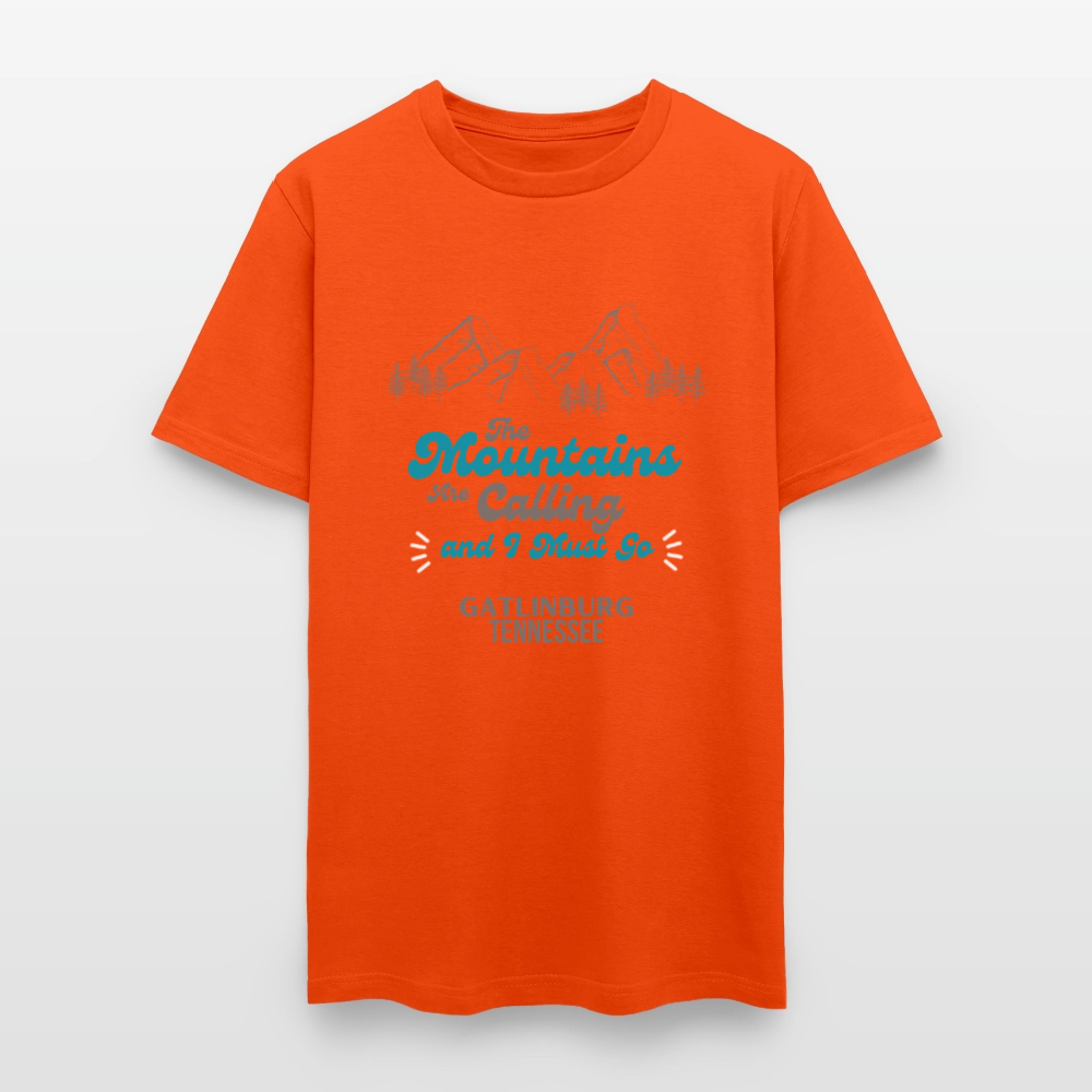 🏔️🌲 “The Mountains Are Calling and I Must Go” Unisex T-Shirt – Gatlinburg, TN 🌄✨ Adventure Awaits! 💚 - orange