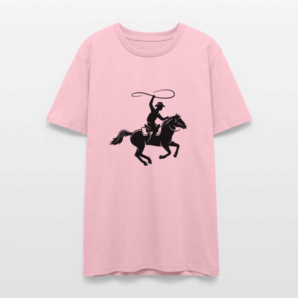 🤠🐴 Western Spirit Unisex Organic T-Shirt – Cowboy Up in Style! 🌾🌅 - pale pink