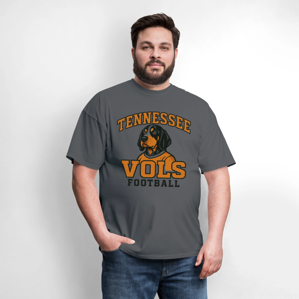 🧡🐾 “Tennessee Vols Football” Unisex T-Shirt with Smokey the Dog 🏈🔥 Big Orange Spirit! 🍊 - charcoal