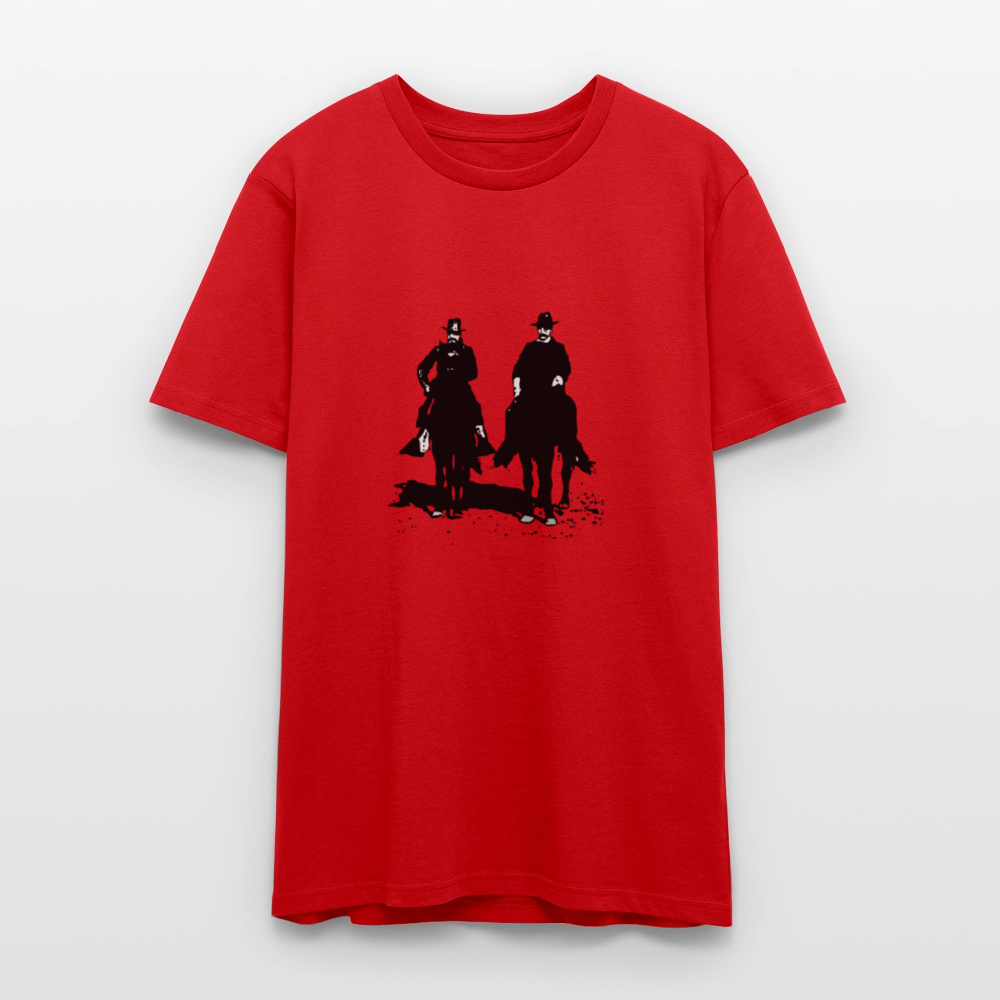 🐎✨ Ride Free Unisex Organic T-Shirt – Horses in Motion Graphic Tee 🌿🤠 - red