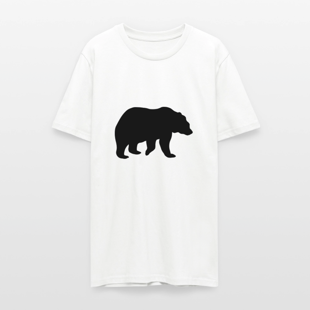 🐻🖤 Fierce & Wild Unisex Organic T-Shirt – Black Bear Graphic Tee 🌿✨ - white