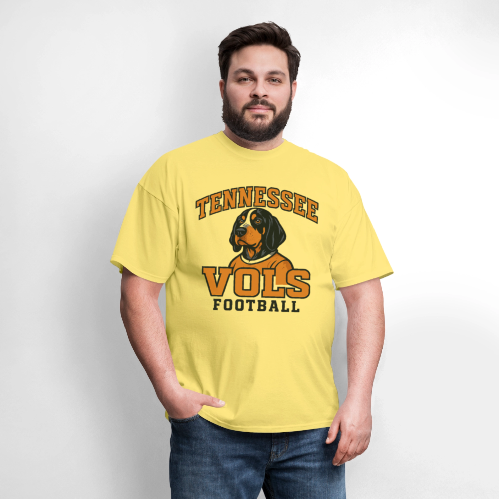 🧡🐾 “Tennessee Vols Football” Unisex T-Shirt with Smokey the Dog 🏈🔥 Big Orange Spirit! 🍊 - cornsilk