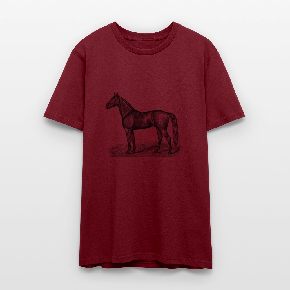 🐴✨ Wild Spirit Unisex Organic T-Shirt – Ride Free in Style! 🌿👕 - burgundy