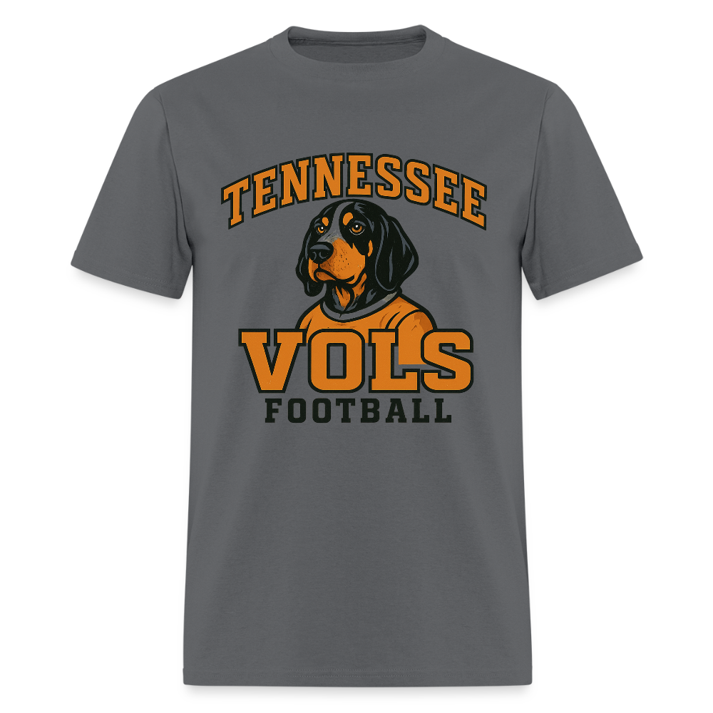 🧡🐾 “Tennessee Vols Football” Unisex T-Shirt with Smokey the Dog 🏈🔥 Big Orange Spirit! 🍊 - charcoal