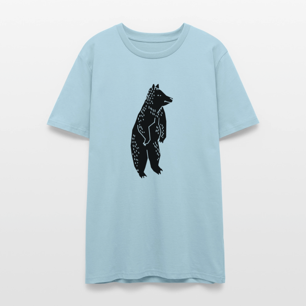 🐻💪 Majestic Bear Unisex Organic T-Shirt – Stand Tall Graphic Tee 🌿✨ - sky blue