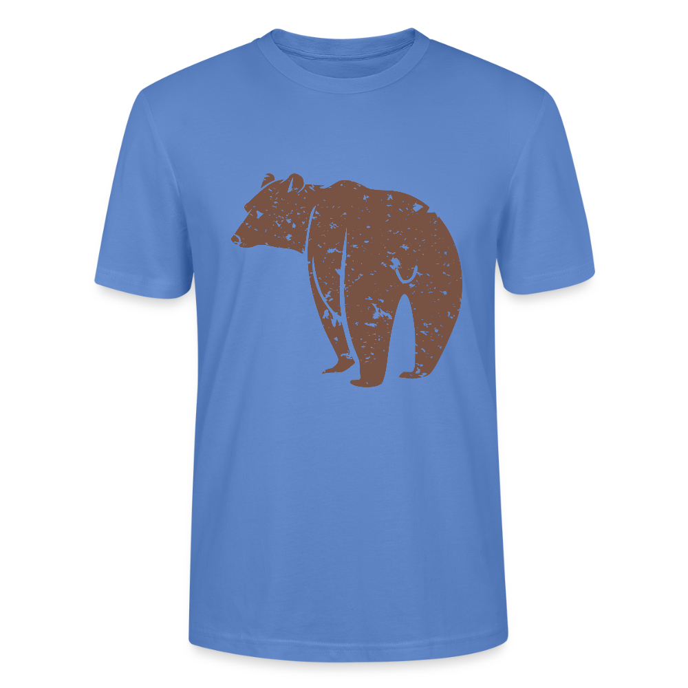 🐻✨ Bold & Wild Unisex Organic T-Shirt – Bear Graphic Tee 🌿💪 - bright blue