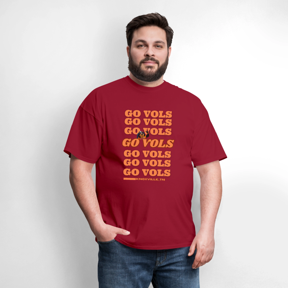 🧡🏈 Go Big Orange! Unisex “GO VOLS” T-Shirt 🤍🔥 - dark red