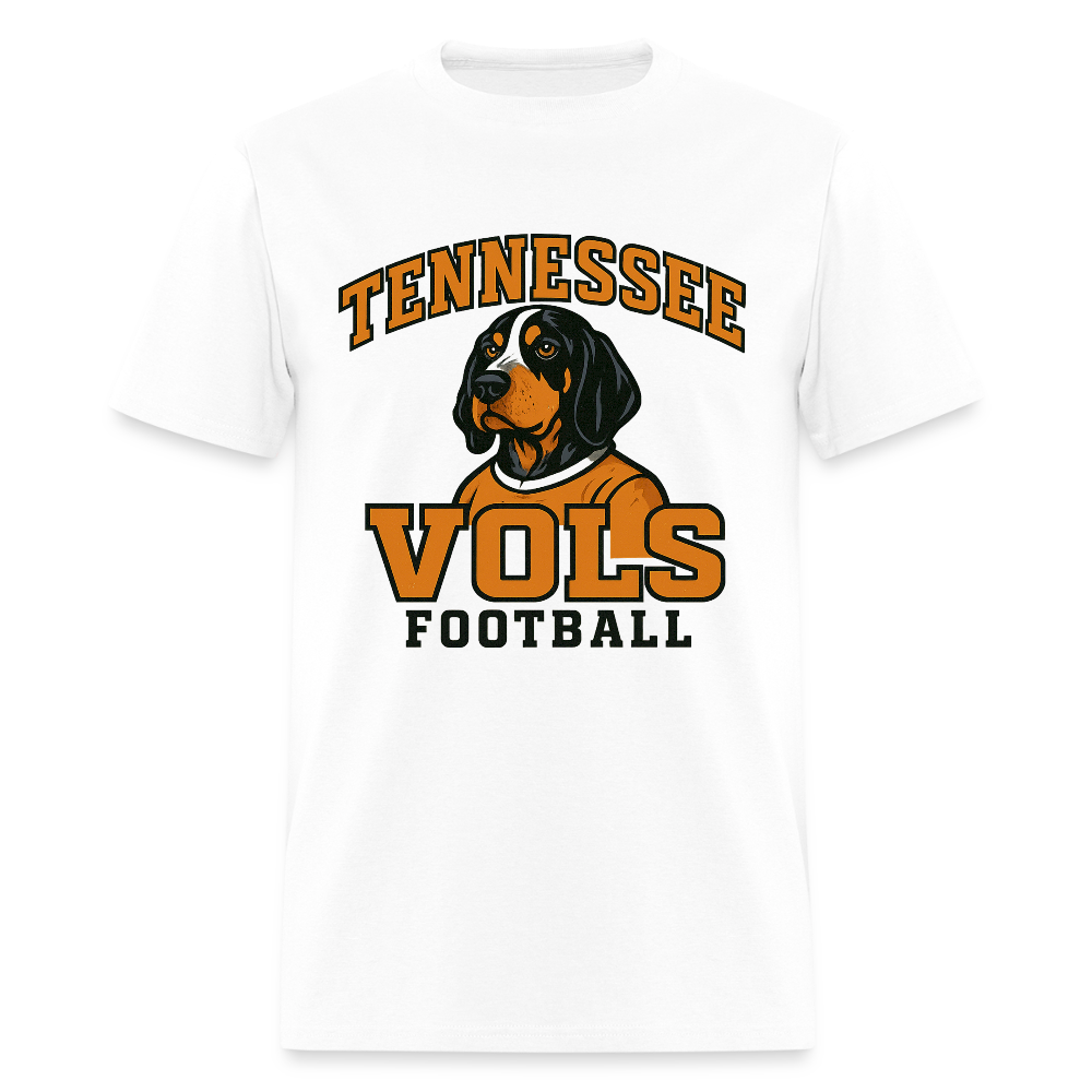 🧡🐾 “Tennessee Vols Football” Unisex T-Shirt with Smokey the Dog 🏈🔥 Big Orange Spirit! 🍊 - white
