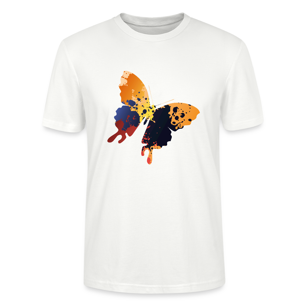 🦋🎨 Colorful & Free Unisex Organic T-Shirt – Painted Butterfly Graphic 🌿✨ - white