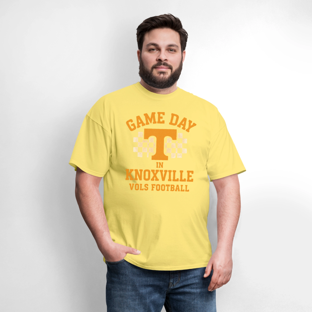 🏈🍊 “Game Day in Knoxville” Unisex T-Shirt 🤠🔥 Go Vols! Big Orange Energy! 🧡💪 - cornsilk