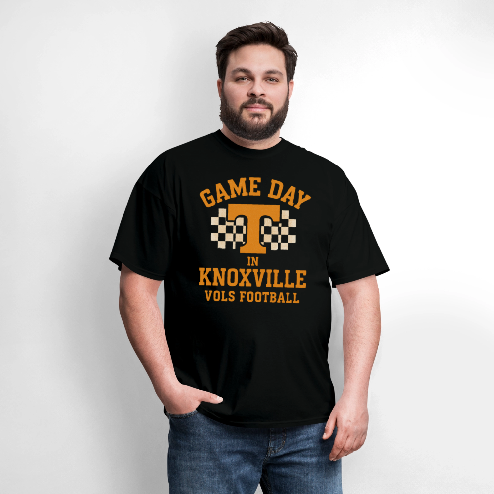 🏈🍊 “Game Day in Knoxville” Unisex T-Shirt 🤠🔥 Go Vols! Big Orange Energy! 🧡💪 - black