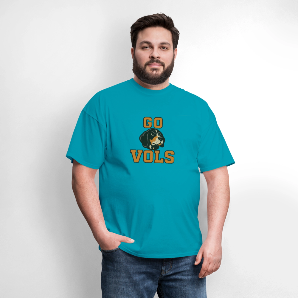 🧡🐾 “GO VOLS” Unisex T-Shirt Featuring Smokey the Dog 🐶🏈🔥 Big Orange Pride! 🍊 - turquoise