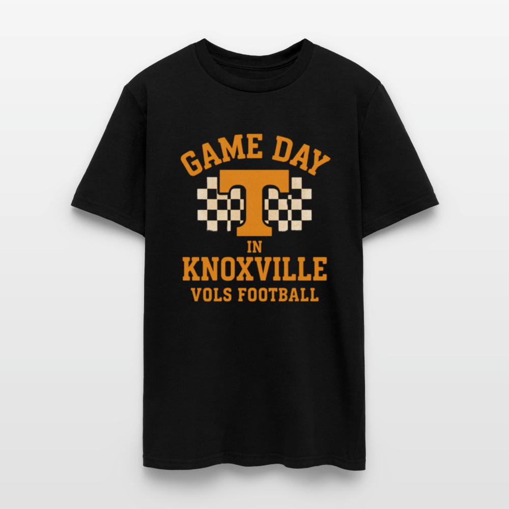 🏈🍊 “Game Day in Knoxville” Unisex T-Shirt 🤠🔥 Go Vols! Big Orange Energy! 🧡💪 - black