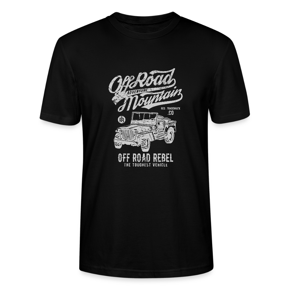 🏔️🚙 Off Road Mountain – Off Road Rebel Unisex Organic T-Shirt 🤠🌿 - black